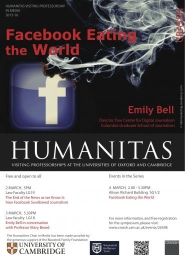 Humanitas Visiting Professor in Media Emily Bell in Conversation with Mary Beard